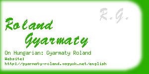 roland gyarmaty business card